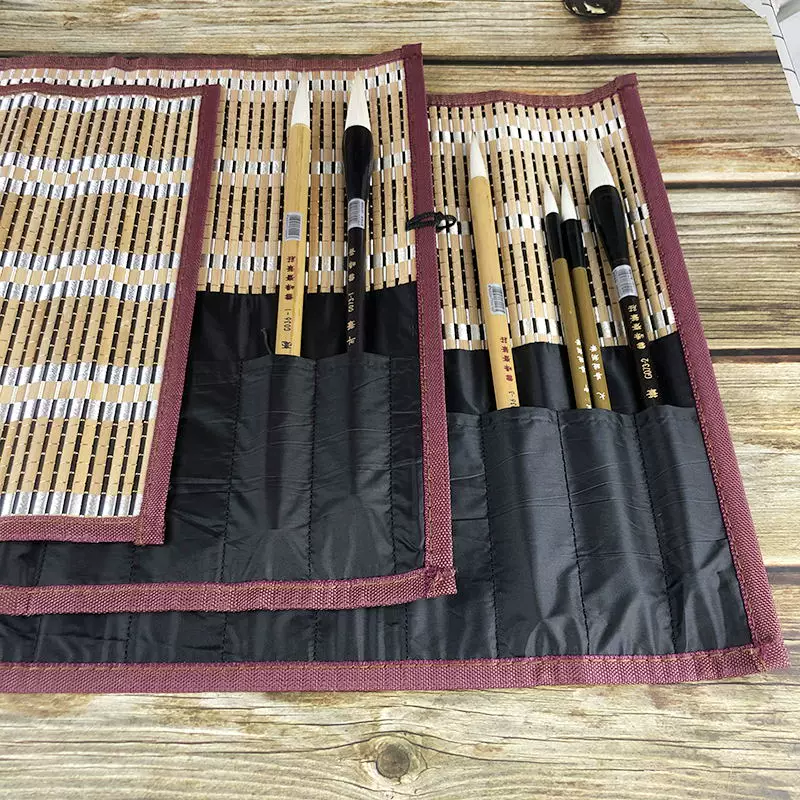 Big pencil case, writing brush, curtain, pen, sharpener, increased thickness