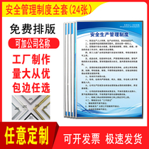 Custom Factory Workshop Safety Production System Identification Card Fire Safety Operation System Card Rules & Regulations Production