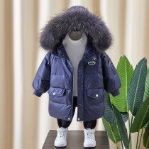 Childrens down clothes boy among the boys 2021 The new foreign air light and thin children winter warm and free of shuffle