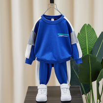 Boy suit Spring dress 2022 New baby Yangqi Childrens Childrens collage sports necropolis Two sets