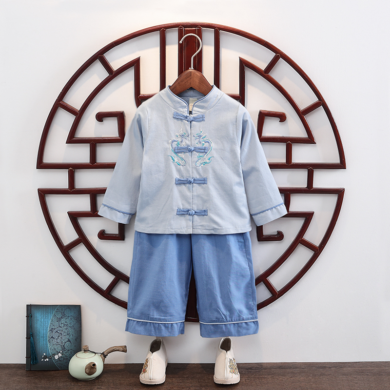 Hanfu Boy China Wind Ancient clothes to serve two sets of girls Spring and Autumn season Superfairy Tang Costume Children Retro Suit