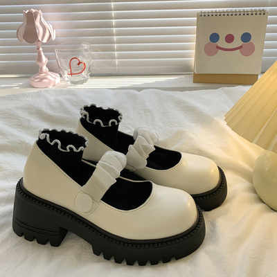 taobao agent White footwear platform English style, summer Japanese high suitable with a skirt, french style, British style