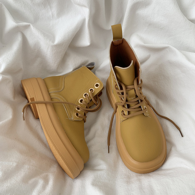 taobao agent Martens, demi-season low boots English style platform, 2022 collection, trend of season, British style
