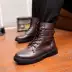 Mới 2018 đôi giày công cụ Martin boots nam sinh viên sa mạc giày da mùa thu và mùa đông màu đen danh sách xu hướng boots ngắn. - Giày ống