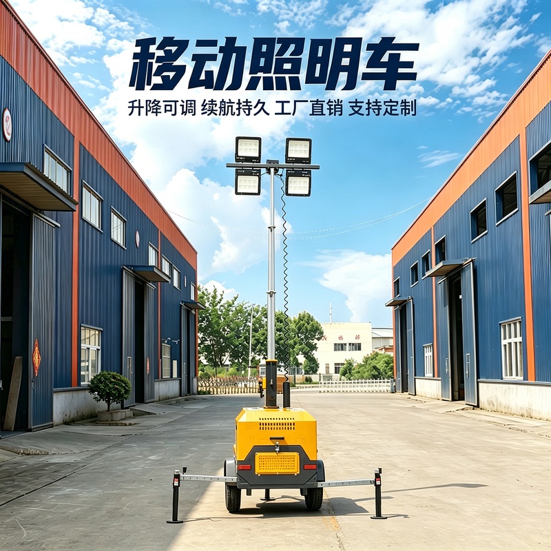 Mobile Lighting Vehicle Diesel Remote Control Automatic Lifting Lighting Tower Outdoor Emergency Rescue Construction Site Lighting Vehicle