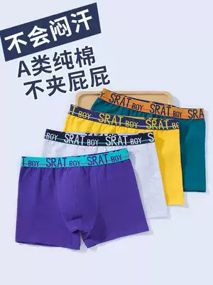 Boys' underwear middle and big children cotton summer thin boys boys and children 13-year-old teenagers flat corner