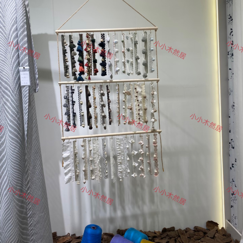 Creative Window Flower Design Solid Wood Rack Storage Wall-Mounted Display Rack Bracelet Display Rack No-Drill Necklace Earring Holder