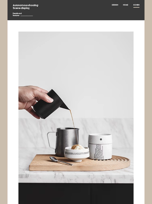 DARKGREY Phong cách Bắc Âu in gốm tráng miệng bát Shufulei nướng bánh pudding khuôn kem mousse cốc mini - Tự làm khuôn nướng