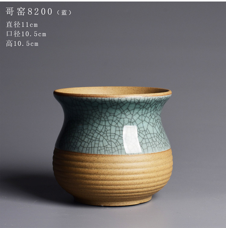Elder brother up drive chip ceramic flower pot in the creativity of meat plant is potted device desktop, green plant butterfly orchid coarse pottery flowerpot
