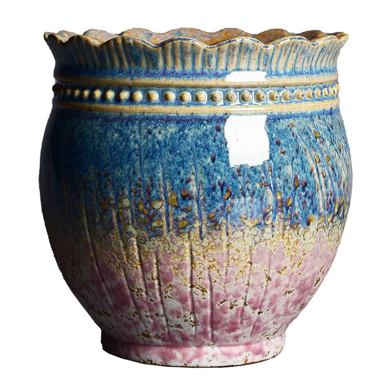 Creative special ceramic butterfly orchid flower POTS through pockets pottery basin of meaty plant a new mage old running the orchid pot
