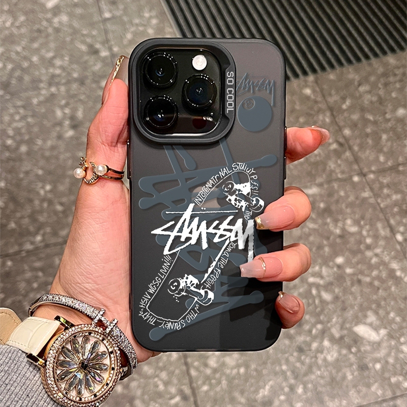 New Stussy Trendy Skateboard-Style Phone Case for Apple 14 Pro Max, Xiaomi 13, iPhone 15, Suitable for Huawei Mate 60 Pro, High-End Feel for Men, Honor, Vivo X100, K70