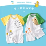 Детское летнее боди, тонкая детская хлопковая пижама для мальчиков