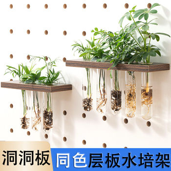 Carpenter's uncle 15mm hole board accessories black walnut color wooden hydroponic green plant test tube rack plant