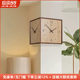 Carpenter uncle living room corner clock home modern simple corner dining room double-sided clock wall watch solid wood