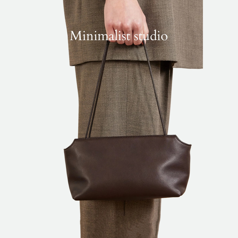 Row Series Terrasse Togo Kendall Jenner Style Single Shoulder Underarm Bag Genuine Leather Women's Minimalist Niche Commuter Bag Row Series Terrasse Togo Kendall Jenner Style Single Shoulder Underarm Bag Genuine Leather Women's Minimalist Niche Commuter Bag