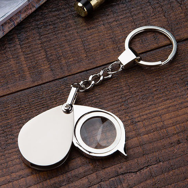 10 magnifying glass mini folding high-definition elderly Read the portable miniature small carry-on small size enlarged mirror key button 20