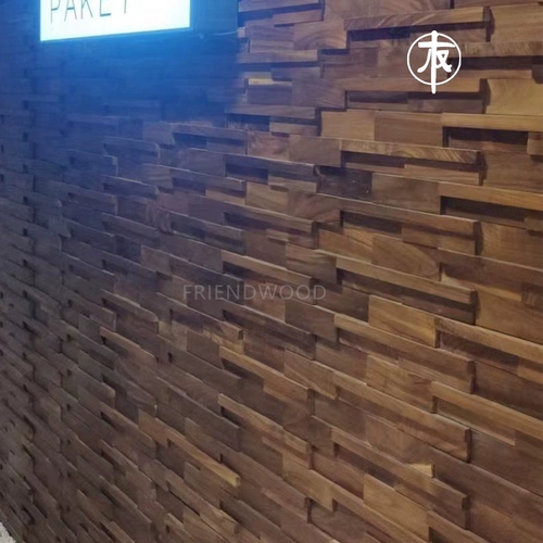 Светлые роскошные 3D длинные деревянные полоски из черного ореха, мозаичный фон, украшение для стен, украшение для стен отеля, клуба, кафе