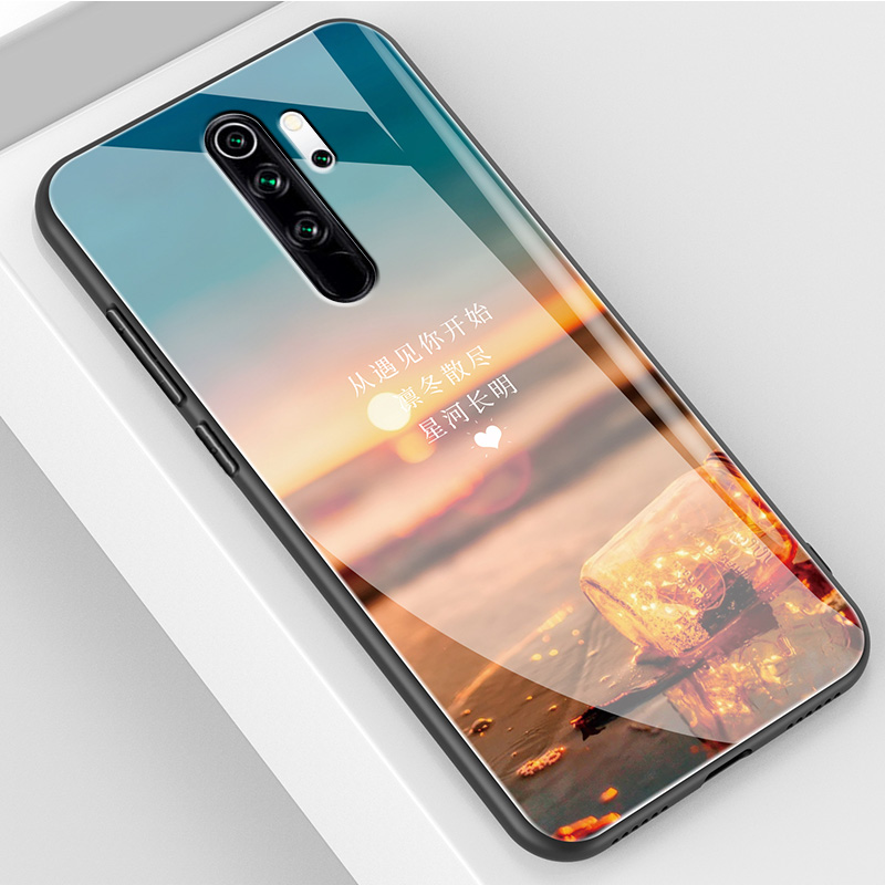 Red Rice Note8pro & Wishing BottleRed rice note8 Mobile phone shell Redmi   note8 pro Glass Protective shell redmi   not8por All inclusive Fall prevention ultrathin noto8 Soft and hard silica gel millet Shell men and women originality personality tide