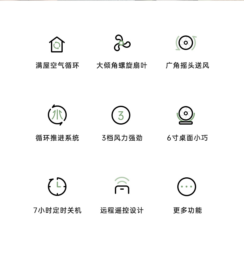 艾美特 可遥控空气循环扇 三叶涡轮巨幅扇叶 图2