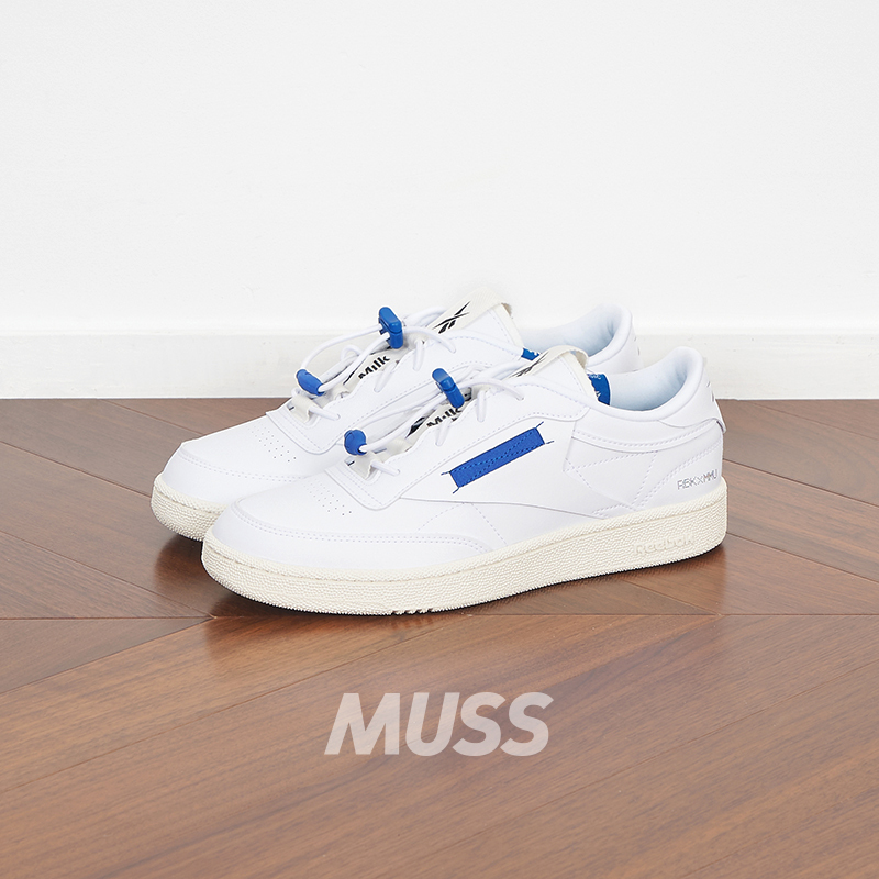 In Stock Milk X Reebok Club C 85 Vegan Collaboration Patchwork Casual Low-Top Sneakers 24Ss
