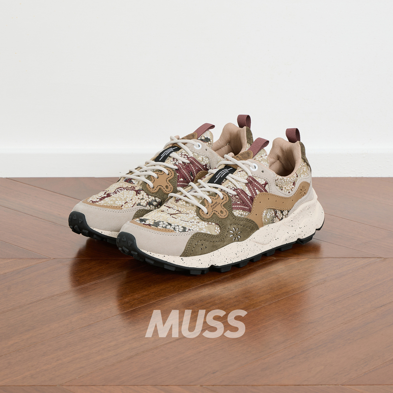 In Stock Flower Mountain X Nishinomiya Weaving Yamano3 Retro Floral Embroidery Antibacterial Casual Shoes