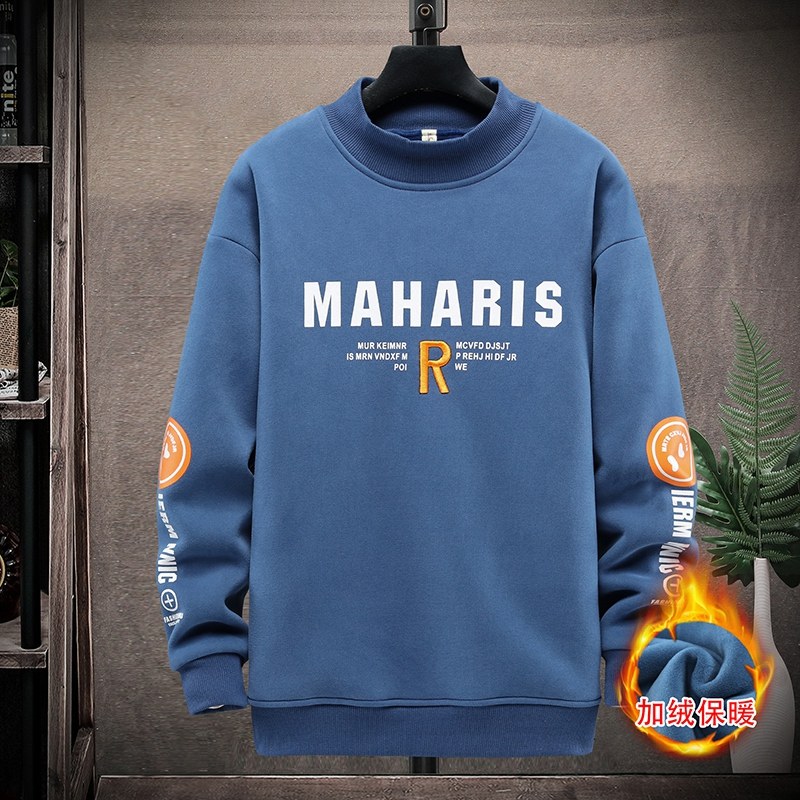 Gush half high collar necropolis male child 13 High school student Long sleeves T-shirt 14 Boy 15 year old Winter warm blouse thick