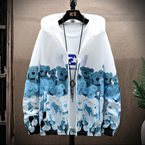 Fat childrens thin jacket Boys 12-15 sunscreen clothes Summer 13 primary and secondary school students 14 foreign style big childrens sunscreen clothes tide