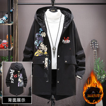 Large Boy Winter Clothing Cotton Clothes New Warm Jacket Plus Suede Thickened Boy Cotton Jacket 13-Year-Old 15 Down Cotton Padded Jacket