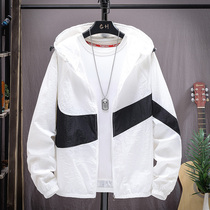 Boys skin clothes Summer fat childrens clothing 12-15 years old sunscreen clothing big childrens thin coat sunscreen clothing Tide mens clothing