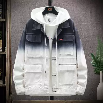 Cowboy jacket men 2021 new spring and autumn clothes 13 years old 15 boys handsome jacket fat boys on clothes tide