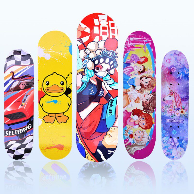 Skateboarding beginner children 3-6 Girls Professional Twin Teething Four Wheels Mini Scooter 8 + 60 72cm