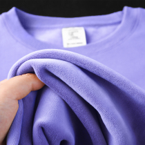 Taro purple milk purple silver fox velvet round neck sweatshirt 600g heavy milk velvet solid color soft waxy texture couple top