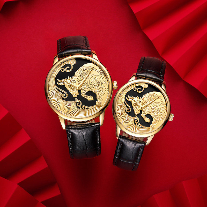 马克华菲 国家宝藏联名款 牛年限定 牛转钱坤 石英表 天猫优惠券折后￥158包邮（￥288-130）男、女4款可选