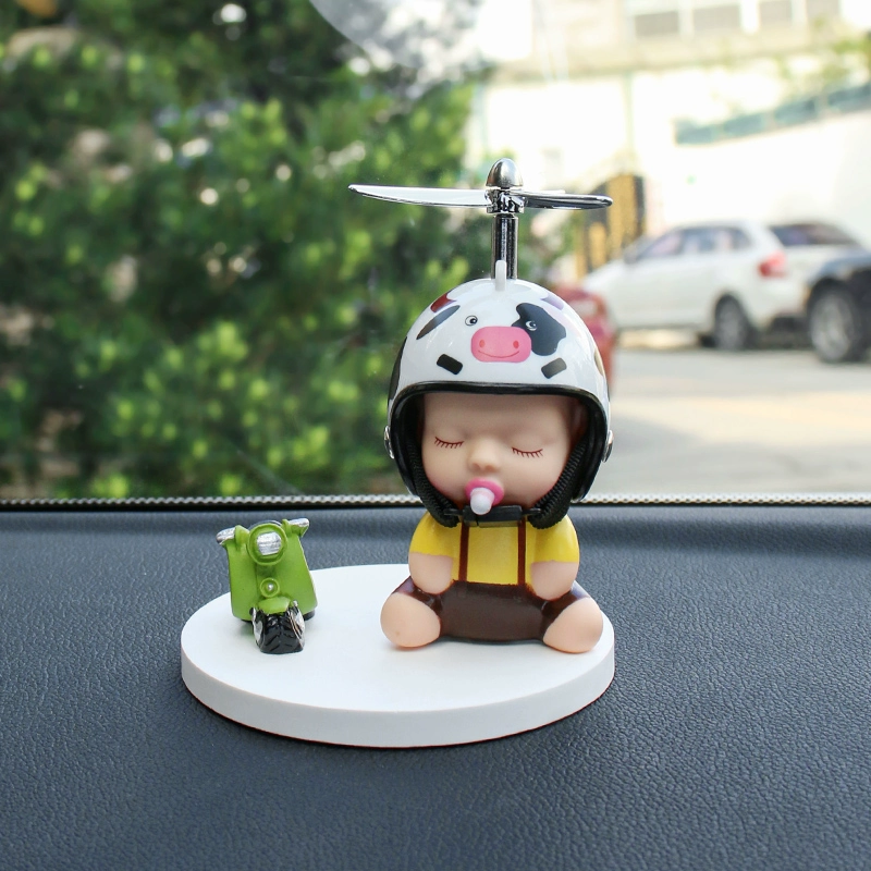 Dễ thương internet người nổi tiếng núm vú giả mũ bảo hiểm cho bé chuồn chuồn tre xe đồ trang trí pin xe ô tô điện xe máy trang trí nước hoa xe hơi cao cấp 