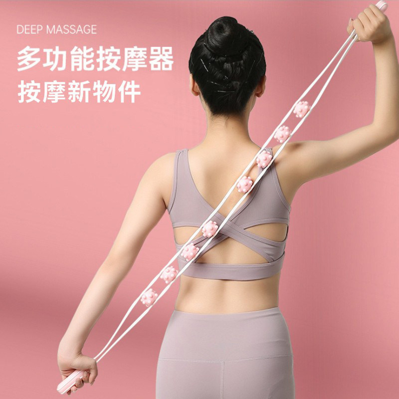 New Pull Back Bar Massager Ball Bearing Dredge Meridians Manual Cervical Spine Whole Body Back Waist Leg Deviner Relax-Taobao