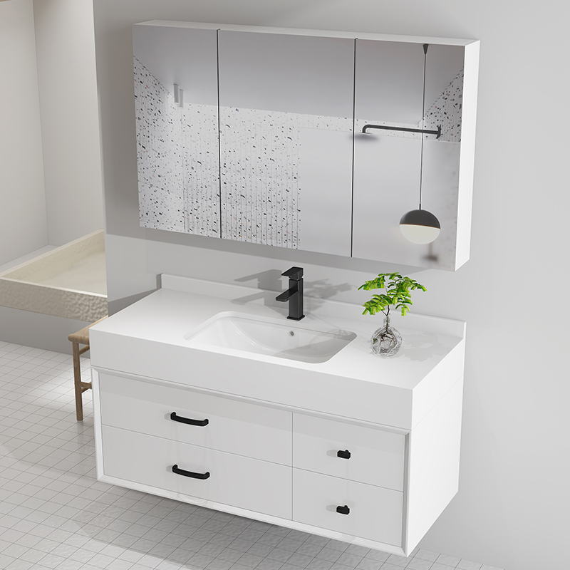 Nordic Smart Mirror Bath Cabinet Combination Rock Plate Handwashing Washbasin dressing room Wash Bench Modern Minima Light Extravaganza