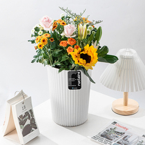 ASVEL Japan imported waking flower bucket household flower bucket French high waist flower arrangement bucket plastic living room decoration