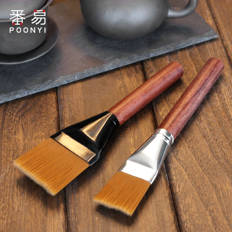 Kungfu tea set Tea track Zero fit Black sandalwood Kettle Pen Soft Hairbrush Sweep Water Tea Tray Brush Clean Sweep Tea Pen Dropping