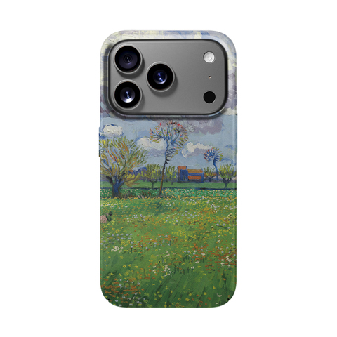 Vibrant Mountain Road Illustration Nature iPhone Case