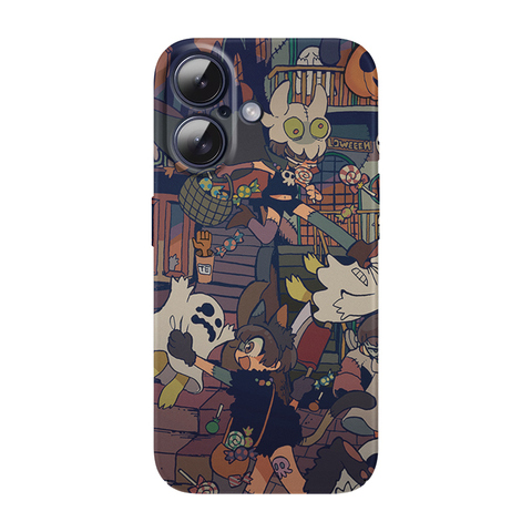 Vibrant Mountain Road Illustration Nature iPhone Case