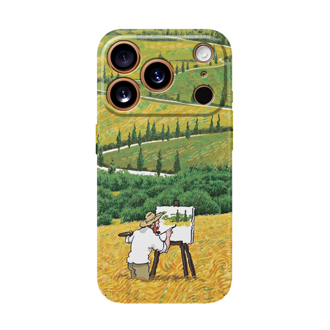 Vibrant Mountain Road Illustration Nature iPhone Case