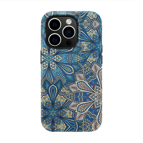 Vibrant Mountain Road Illustration Nature iPhone Case