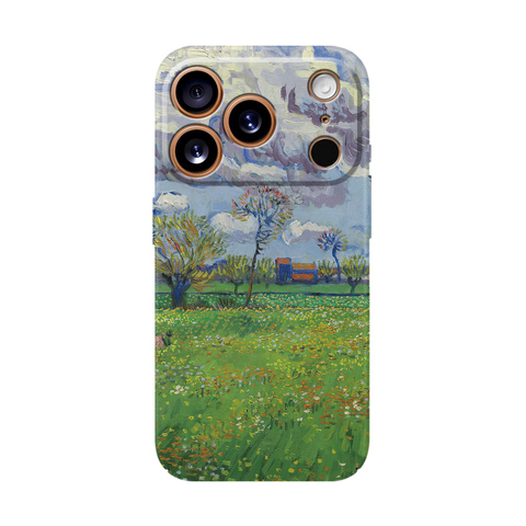 Vibrant Mountain Road Illustration Nature iPhone Case