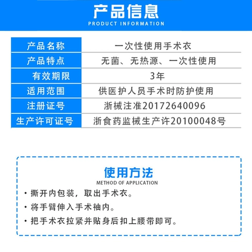 Медицинская одноразовая хирургическая одежда в Zhende.