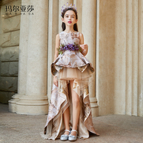 Maryasha Children Princess Dress Fluffy Flower Girl Catwalk Piano Performance Dress Girls High-end Foreign Evening Dress