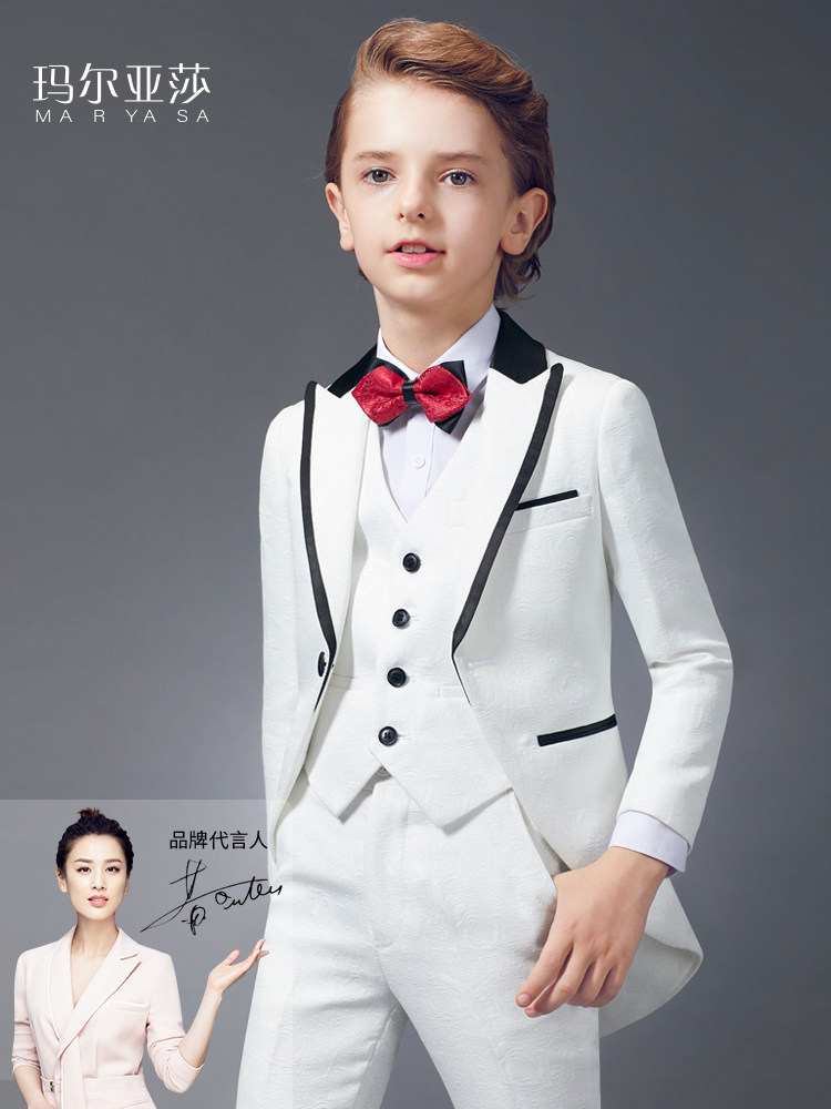 Mariasa boy's suit suit tuxedo piano performance performance handsome slim boy dress British style