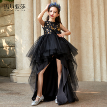 Maryasha Childrens Dress Princess Dress New Girl Temperament High-end Catwalk Piano Performance Foreign Tail Skirt