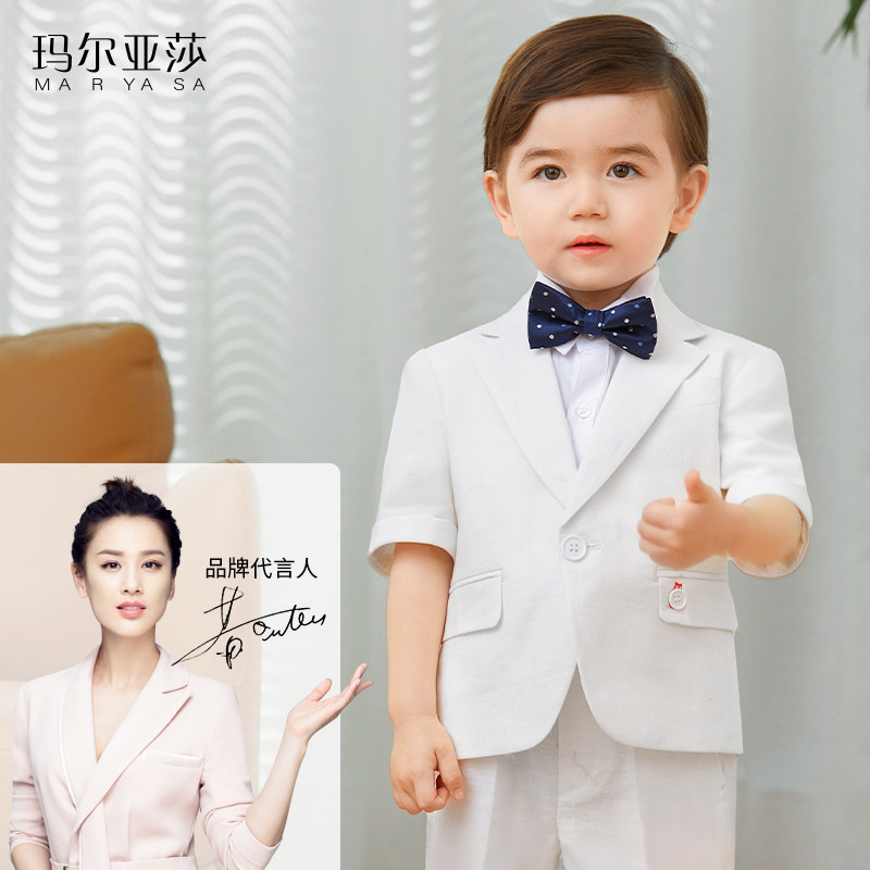 Children's suits Summer suits Short sleeves Birthday Dress Male Baby Birthday Party Flowers 2022 Boy Ssuit