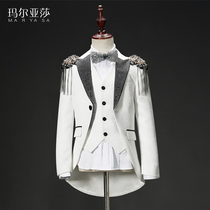 Maryasha boys dress childrens tuxedo small suit set flower child suit piano performance suit three-piece set