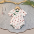 Bé sườn xám mùa hè váy bé 3-6 tháng 9 của Trung Quốc gió 10 Han quần áo jumpsuit trẻ con Tang chiếc váy công chúa ha quần áo. 